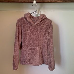 Charlotte Russe Sherpa Pull-Over Hoodie. Size L